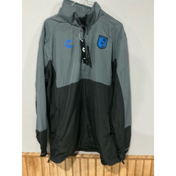 Charly Other - Queretaro FC Charly Outdoor Quarter-Zip Jacket - Black Mens Small